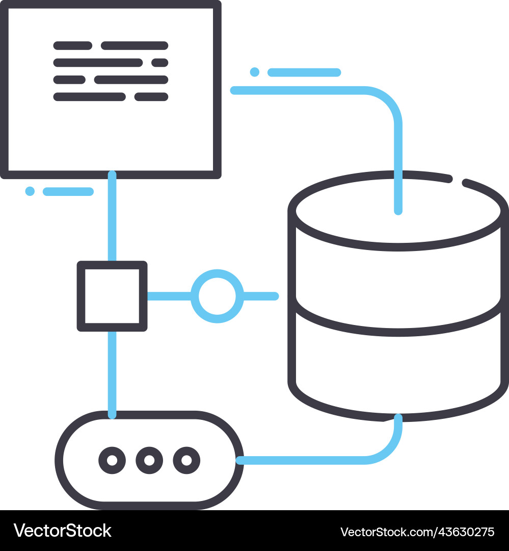 Algorithm Linie Symbol Algorithm Linie Symbol vektorbild