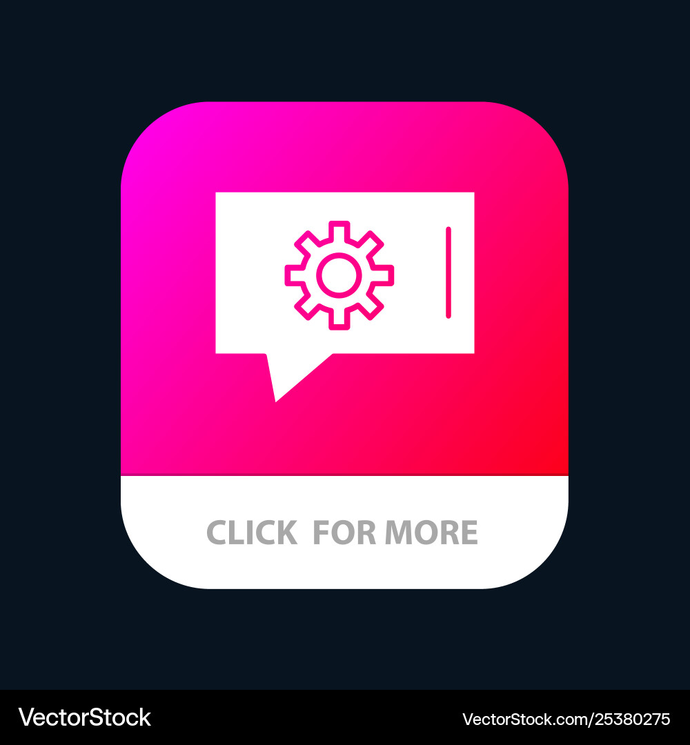 Chat preferences setting support mobile Vector Image