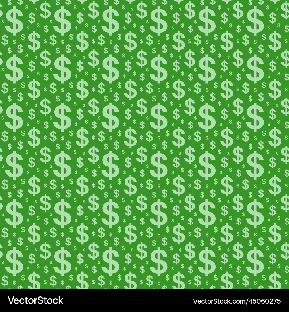 Dollar Symbol Seamless Pattern Vector Image