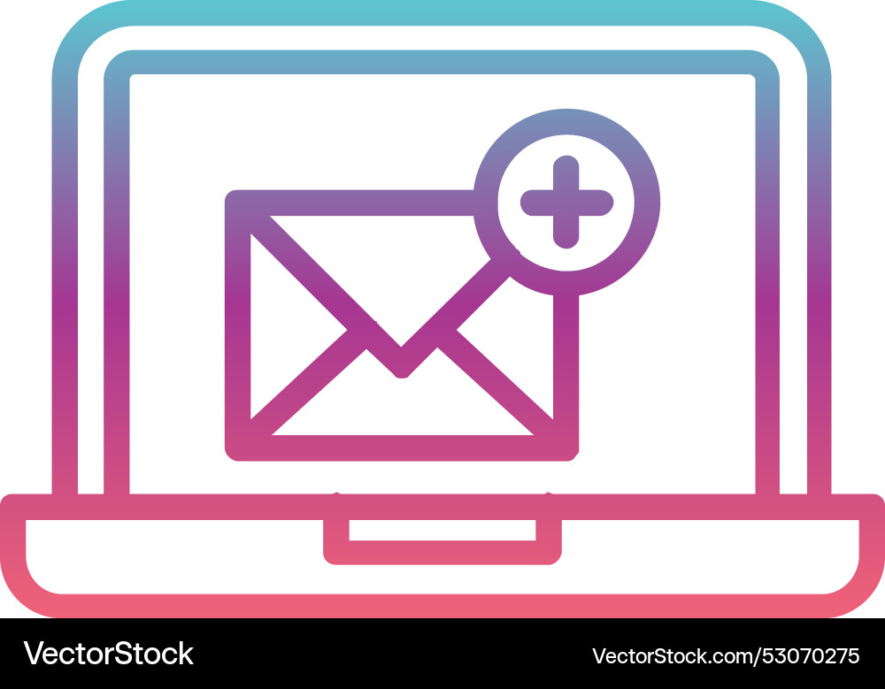 Email line gradient design vector image