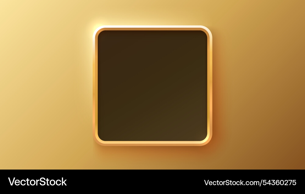Golden frame label event bar button gold Golden frame label event bar button gold vector image