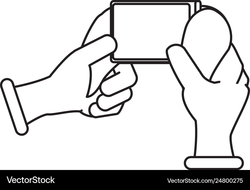 Hands with control video game isolated icon Hands with control video game isolated icon vector image