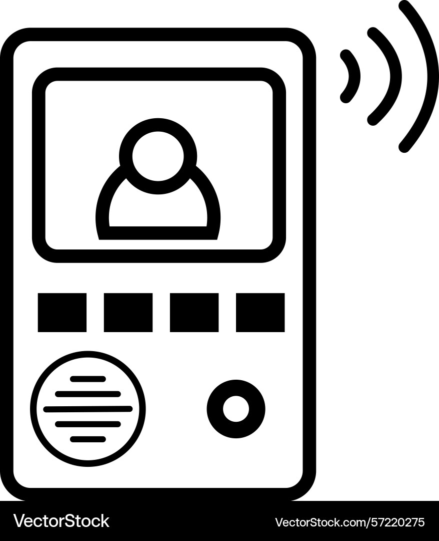 Intercom icon video sign devic vector image