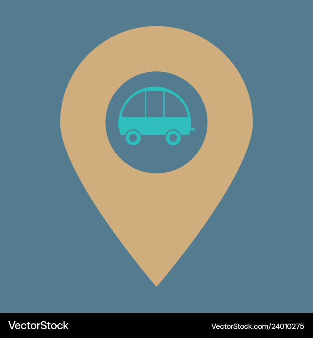 Location icon navigation map gps flat style vector image