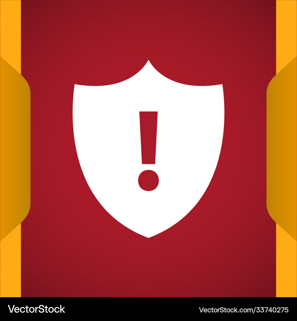 Security alert icon for web and mobile Security alert icon for web and mobile vector image