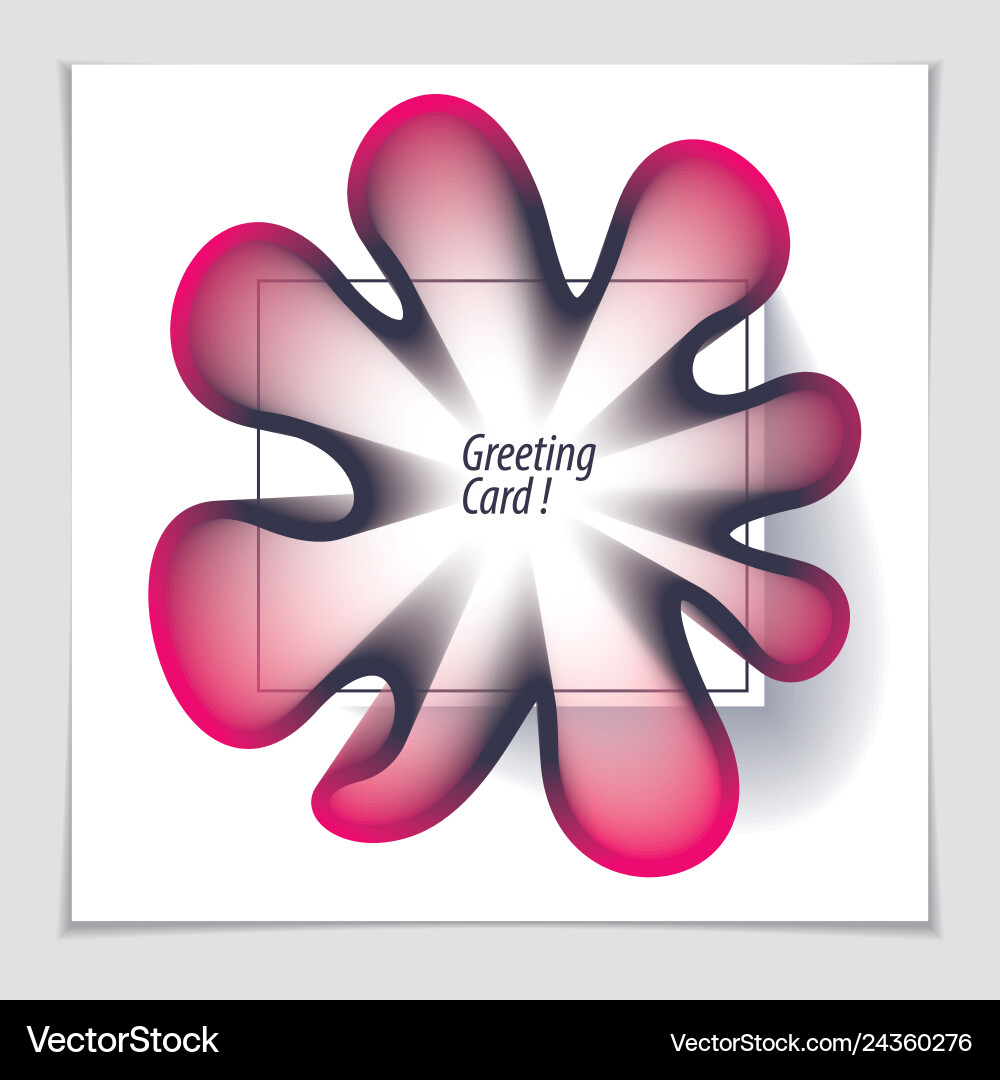 3d flower shape gradient color abstract art Vector Image