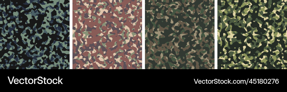 4 camouflage background set pattern design 4 camouflage background set pattern design vector image