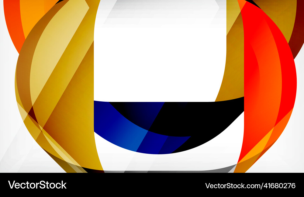 Abstract square shape with overlapping waves Vector Image