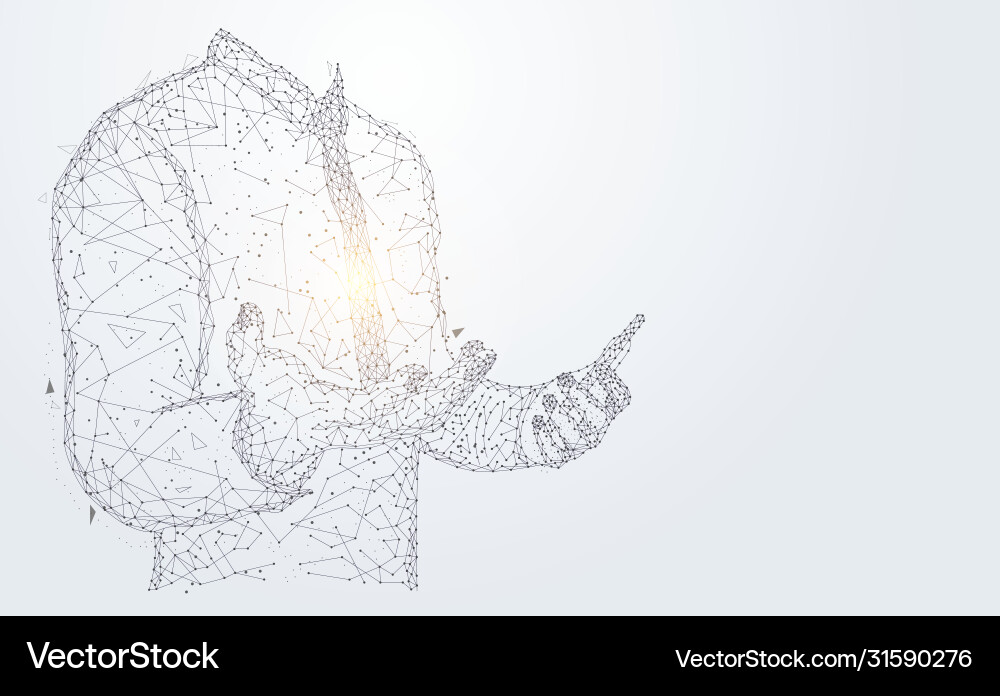 Abstract technology line triangle and points Abstract technology line triangle and points vector image