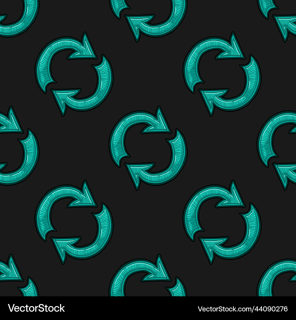 Arrows seamless pattern on black background Arrows seamless pattern on black background vector image
