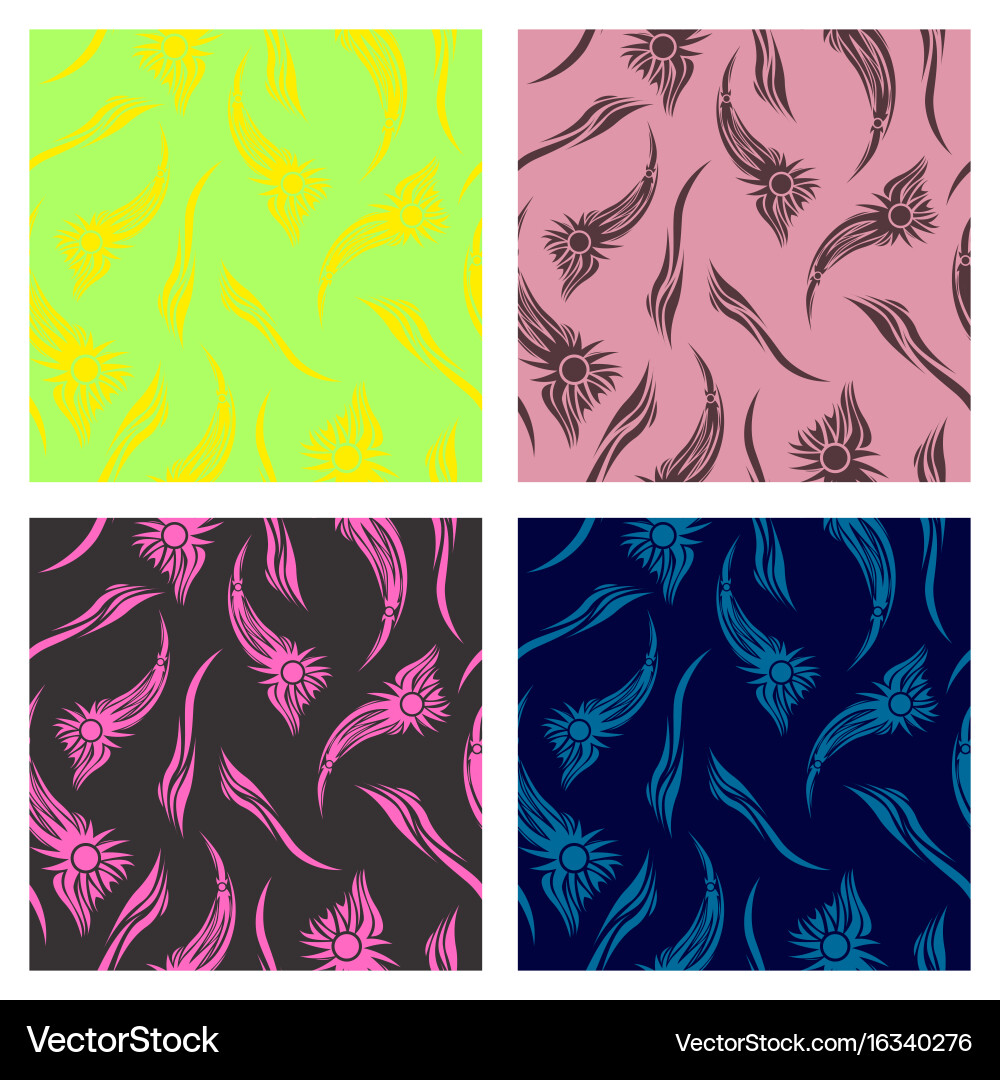 Assembly of patterns in bright style Vector Image