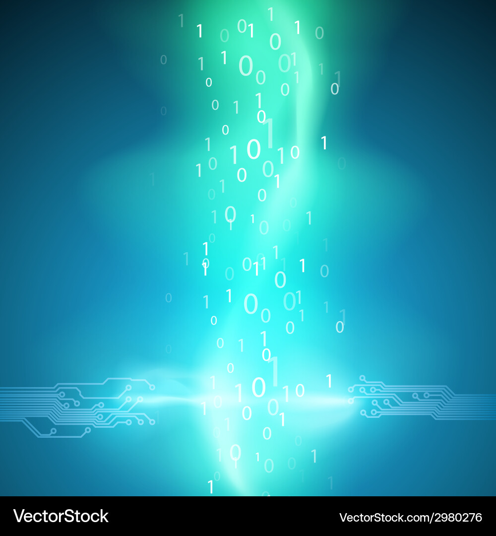 Binärcode Circuit Stream vektorbild