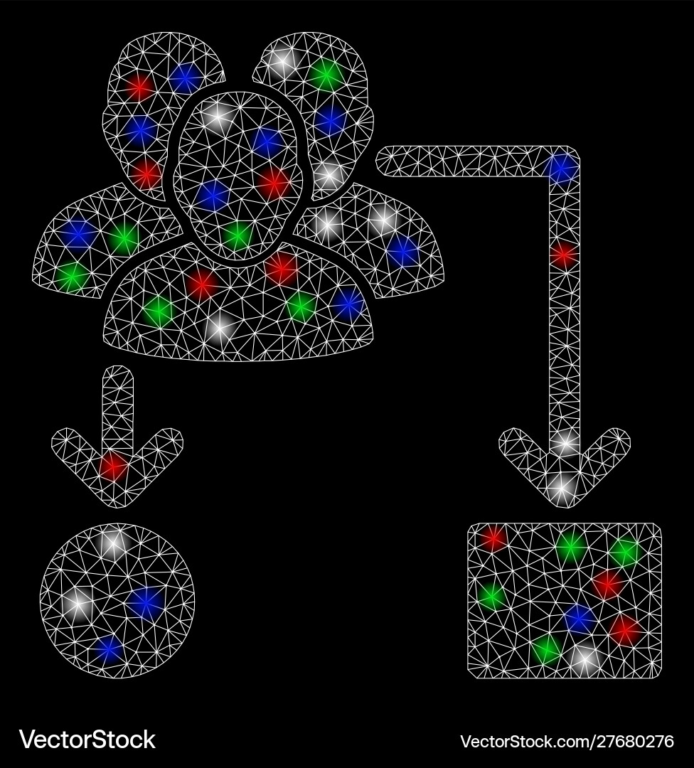 Bright mesh network user routing scheme with flash Bright mesh network user routing scheme with flash vector image