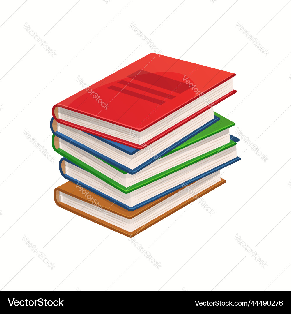Cartoon Bücher Lehrbücher und Bestseller Stapel Cartoon Bücher Lehrbücher und Bestseller Stapel vektorbild