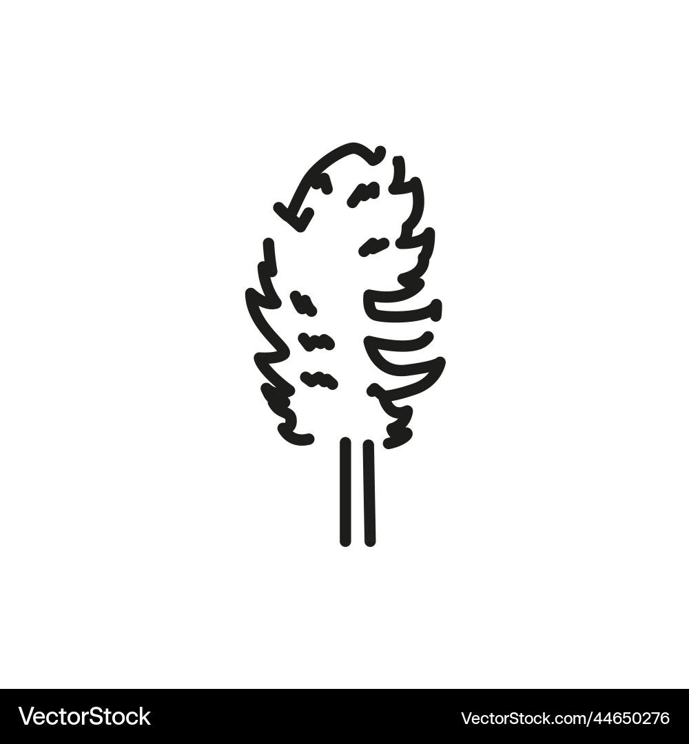 Cedar tree color line icon pictogram for web page Vector Image