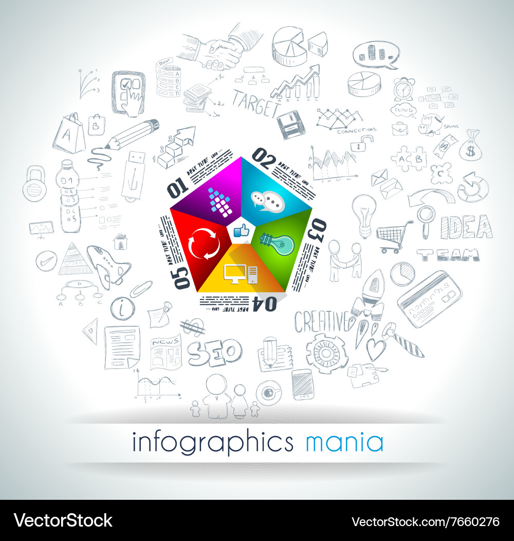 Clean infographic layout template for data Vector Image