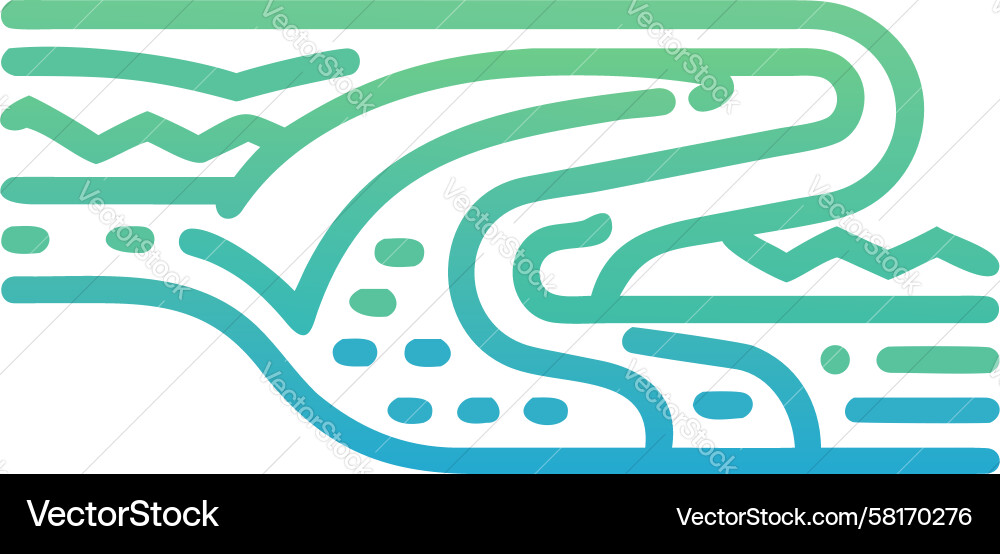 Dynamic Fluid Stream Pattern Vector Image
