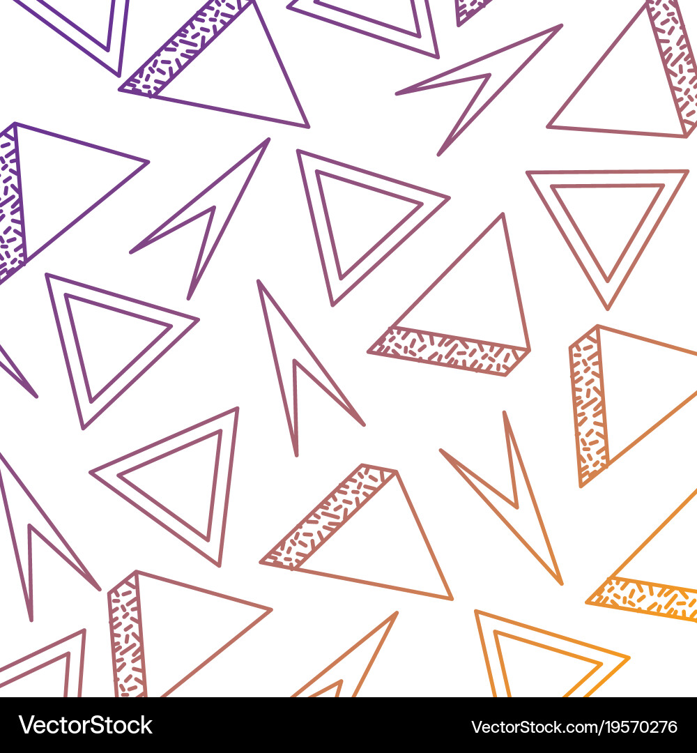 Geometric seamless pattern with triangles memphis vector image