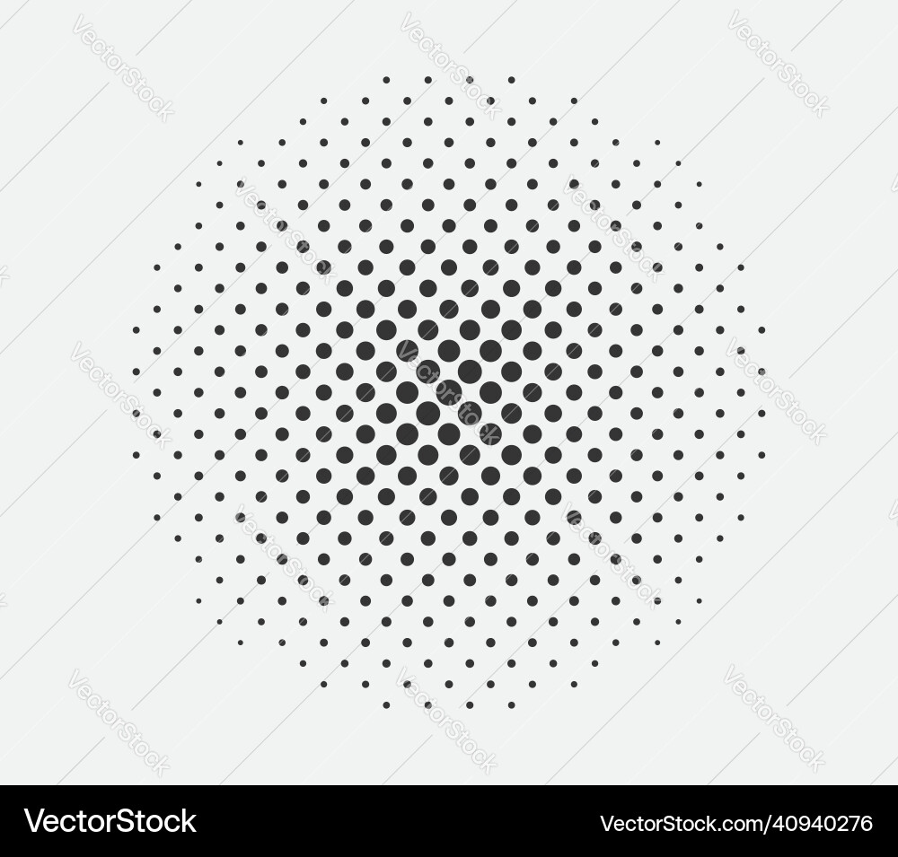 Halftone Circle Dots Pattern vector image