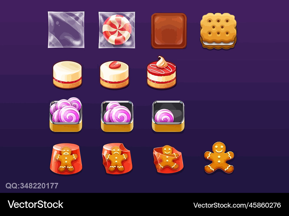 Komplettes Set von Level-Taste Spiel ui Pop-up-Symbol Vektorbild