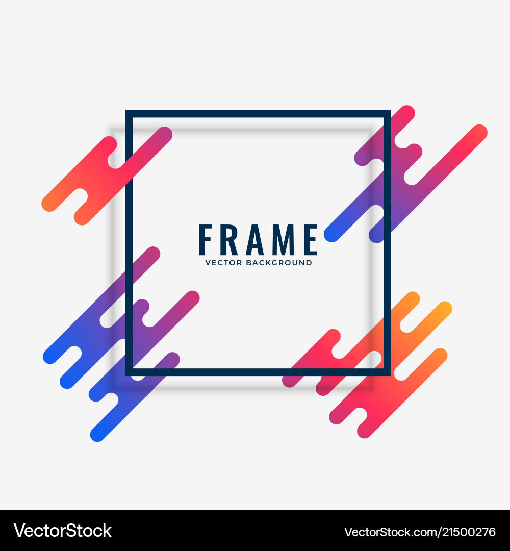 Modern colorful frame design with text space vector image