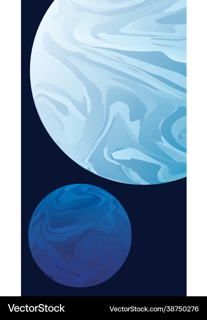 Planet and satellite design element abstract Vector Image