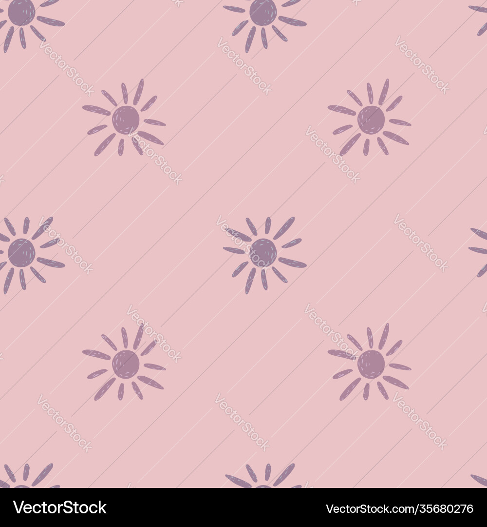 Random seamless doodle pattern with purple Random seamless doodle pattern with purple vector image