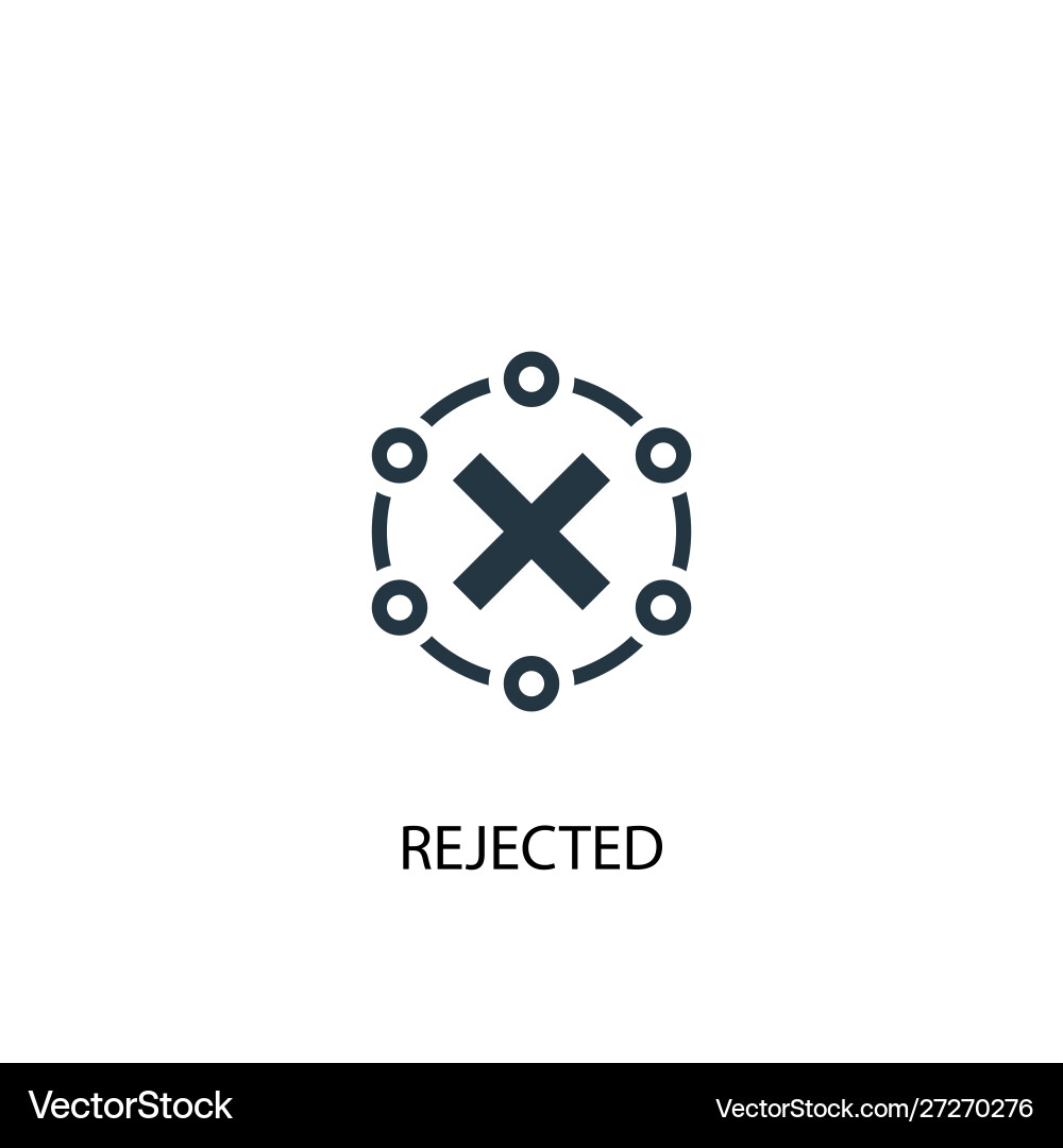 Rejected icon simple element vector image