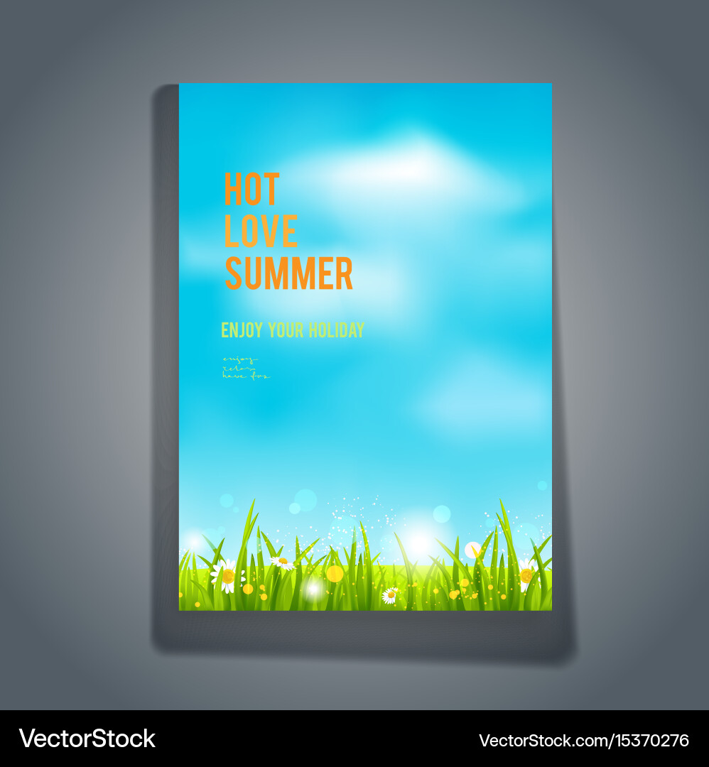 Serene Blue Summer Sky Vector Image