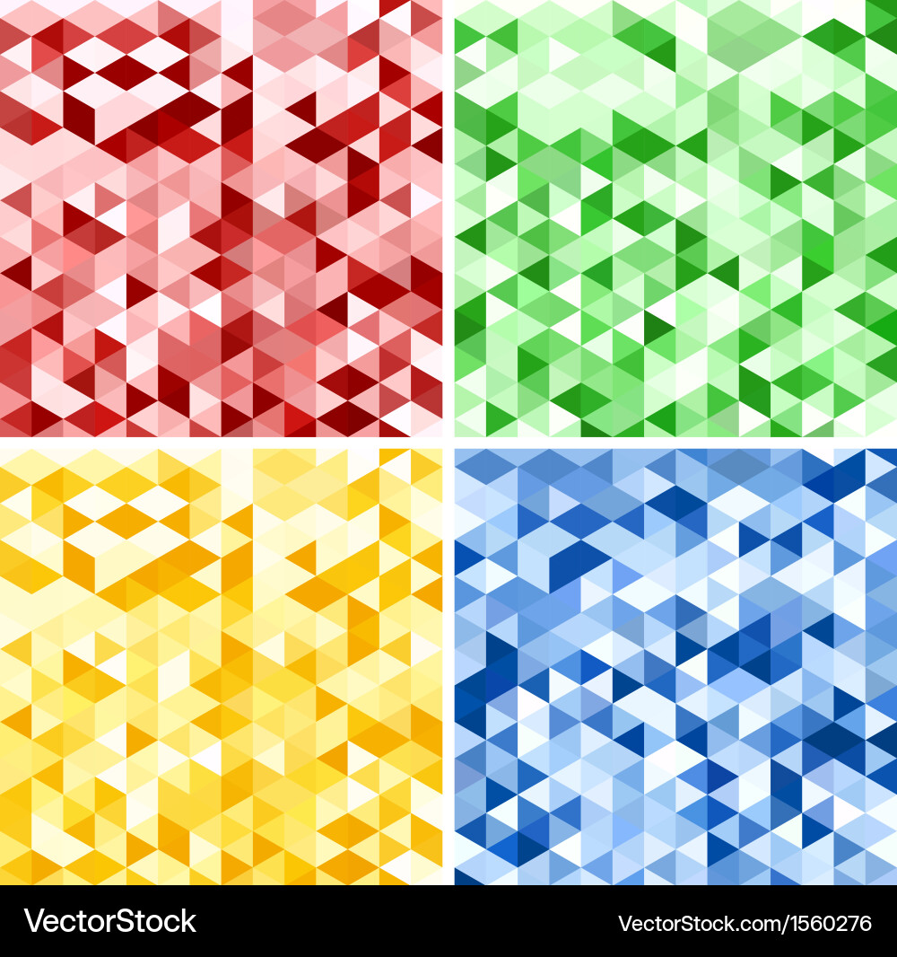 Set of abstract triangle backgrounds Vector Image