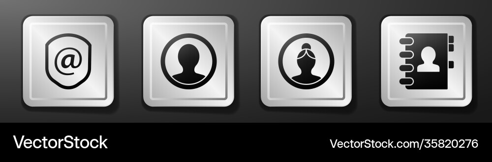 Set shield with mail and e-mail create account Set shield with mail and e-mail create account vector image