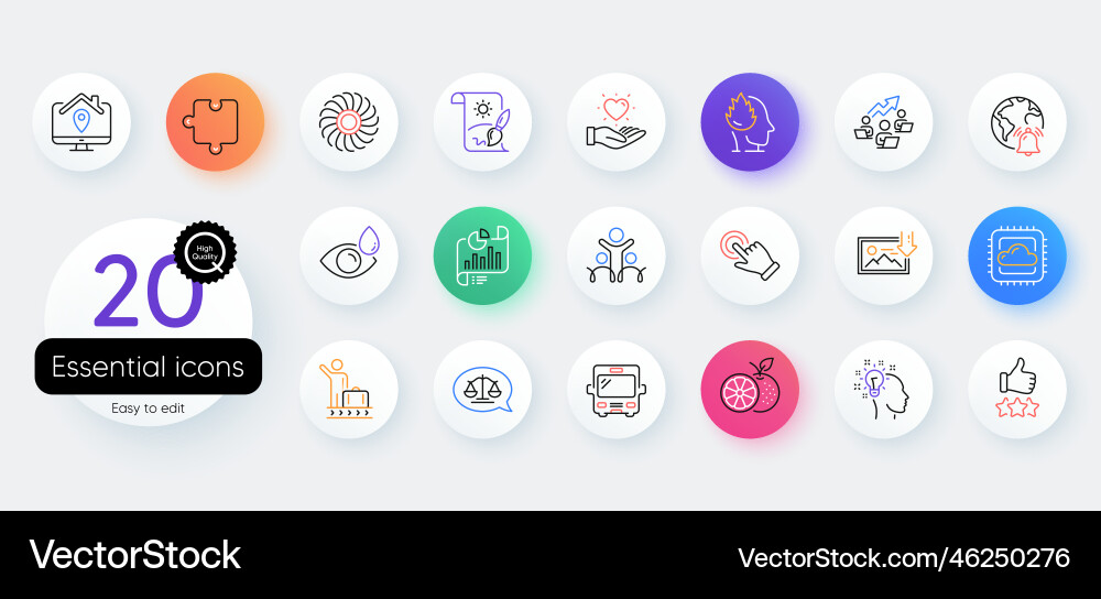 Simple set of touchscreen gesture inclusion Vector Image