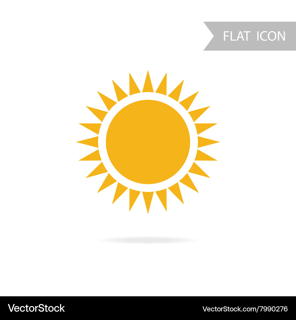 Sun icon isolated on white background Royalty Free Vector