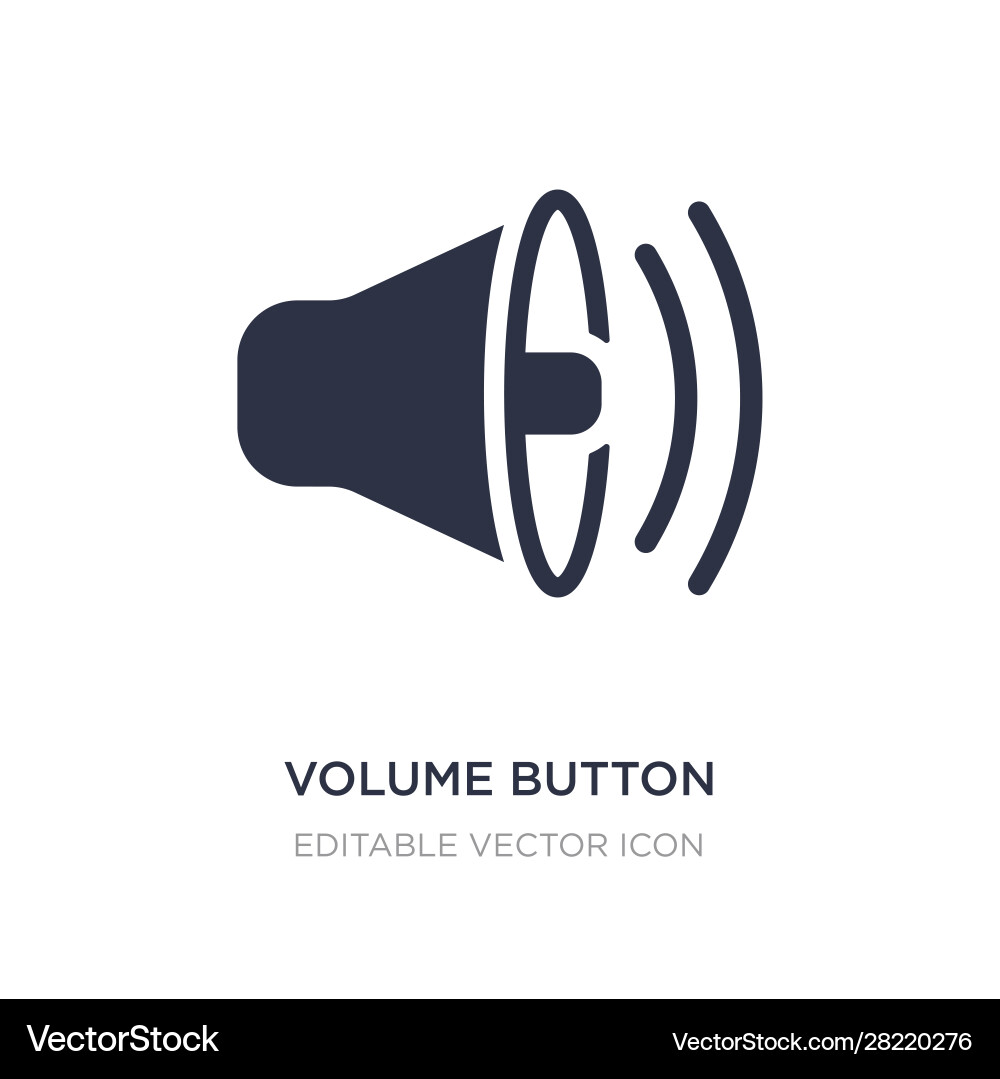 Volume button icon on white background simple vector image