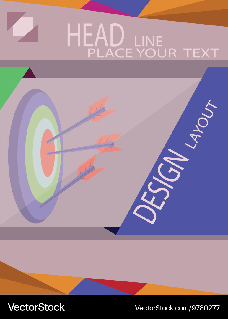 Abstract target with arrows for infographic templa Vector Image