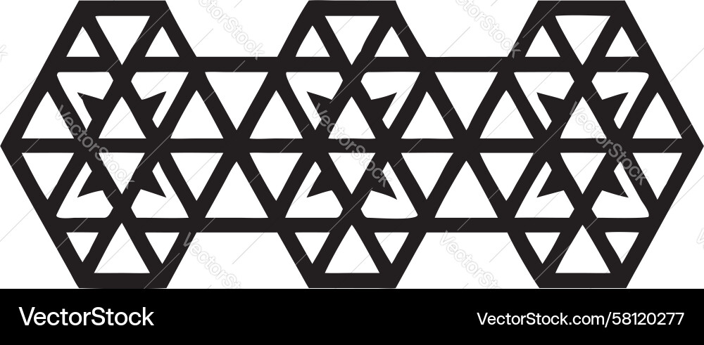 Black Hexagonal Pattern Vector Image
