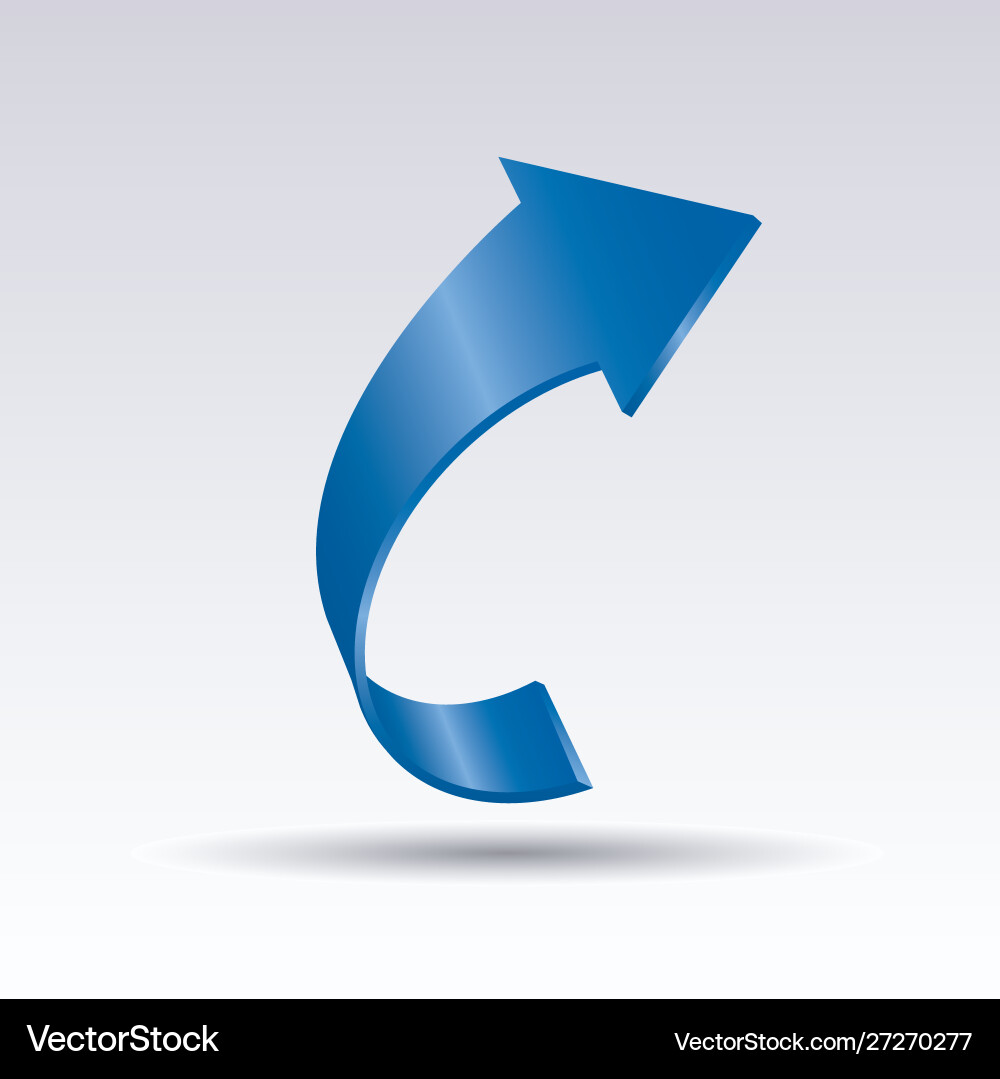 Blue arrow 3d graphic element for web and design Blue arrow 3d graphic element for web and design vector image