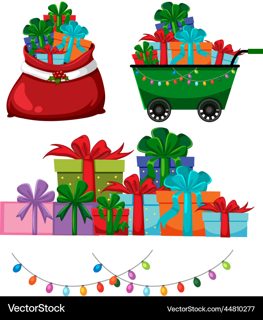Christmas objects and elements set Christmas objects and elements set vector image