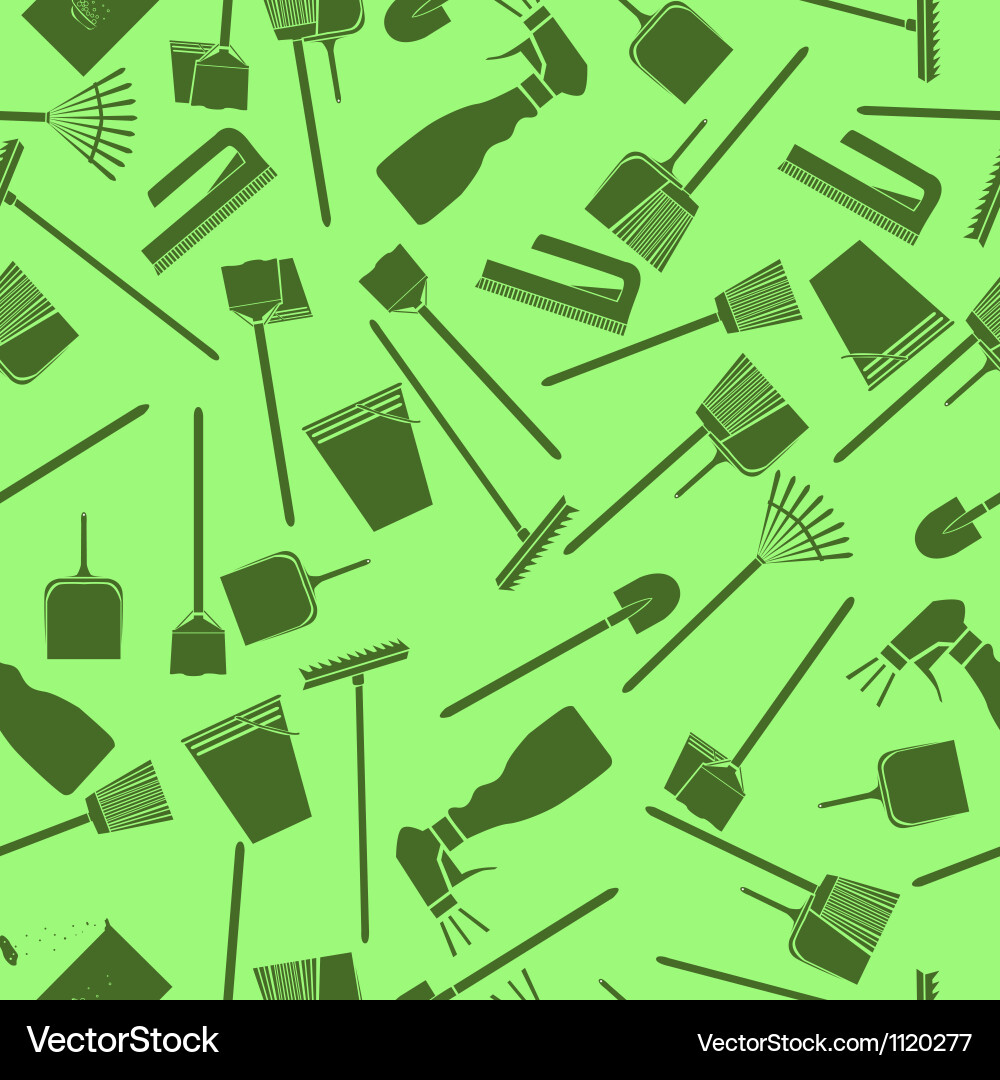 Cleaning Tools Seamless Pattern vector image