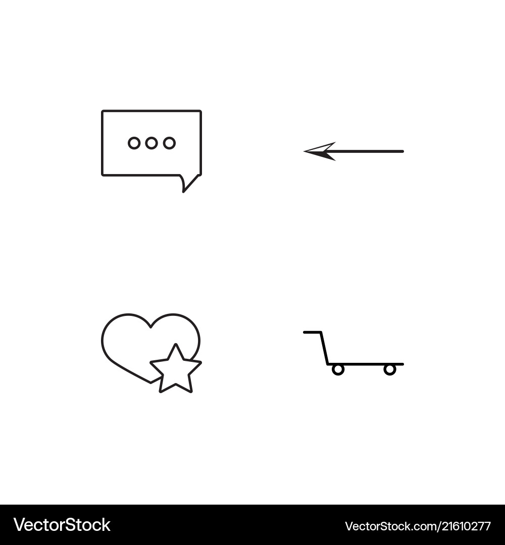 Commerce linear icons set simple outline Vector Image