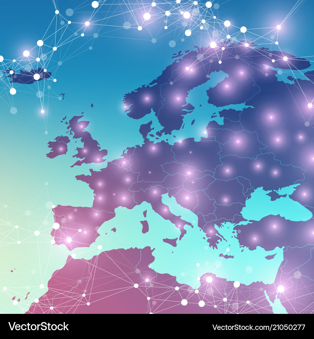 Complex Data Network Background vector image