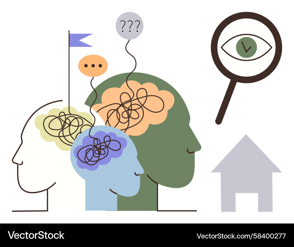 Complex Thoughts & Problem Solving Vector Image