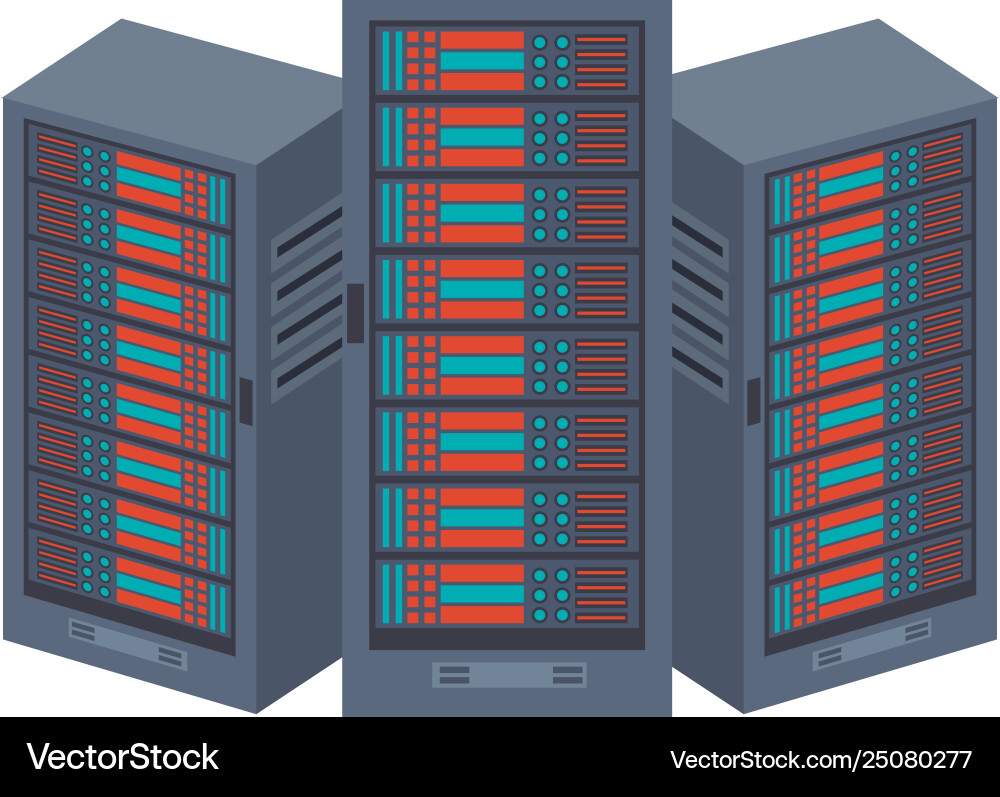 Database servers technology Database servers technology vector image