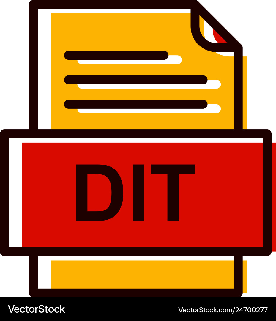 Dit file document icon Vector Image