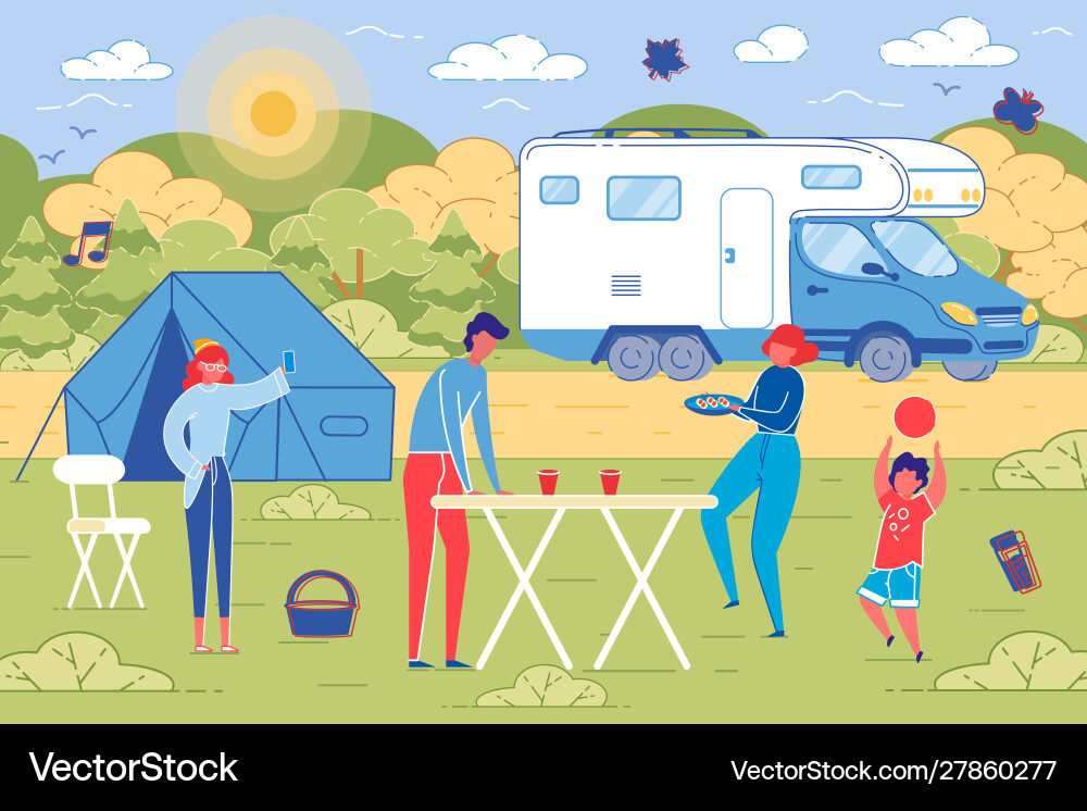Familien Picknick im Freien auf dem Land Hintergrund Familien Picknick im Freien auf dem Land Hintergrund vektorbild