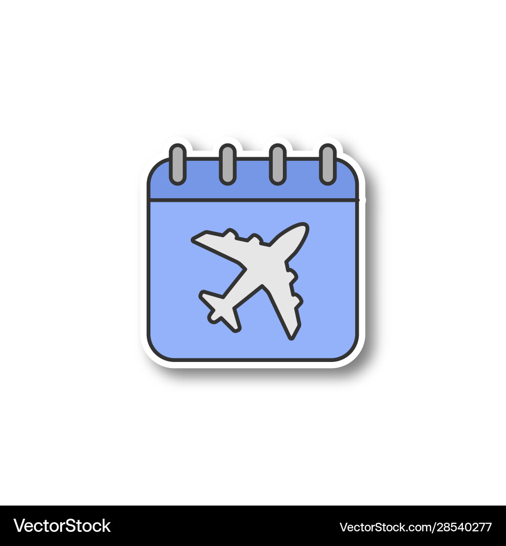 Flight date patch Vector Image