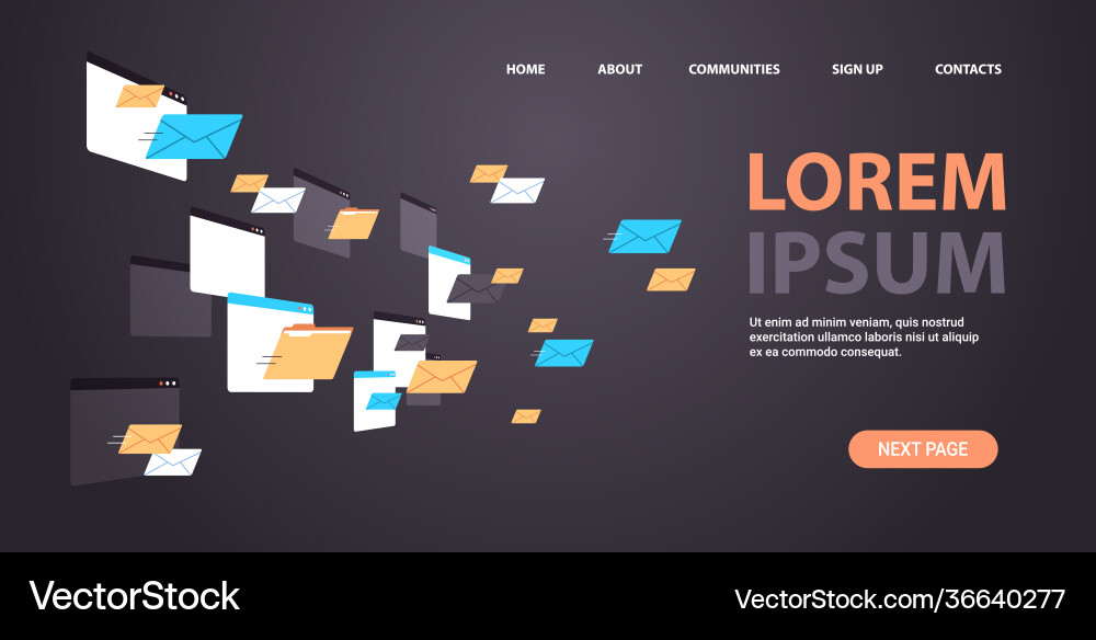 Folders mail envelopes cloud internet data file Folders mail envelopes cloud internet data file Vector Image