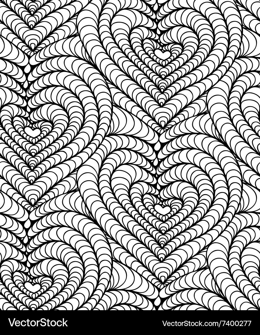 Heart Pattern Seamless Background vector image