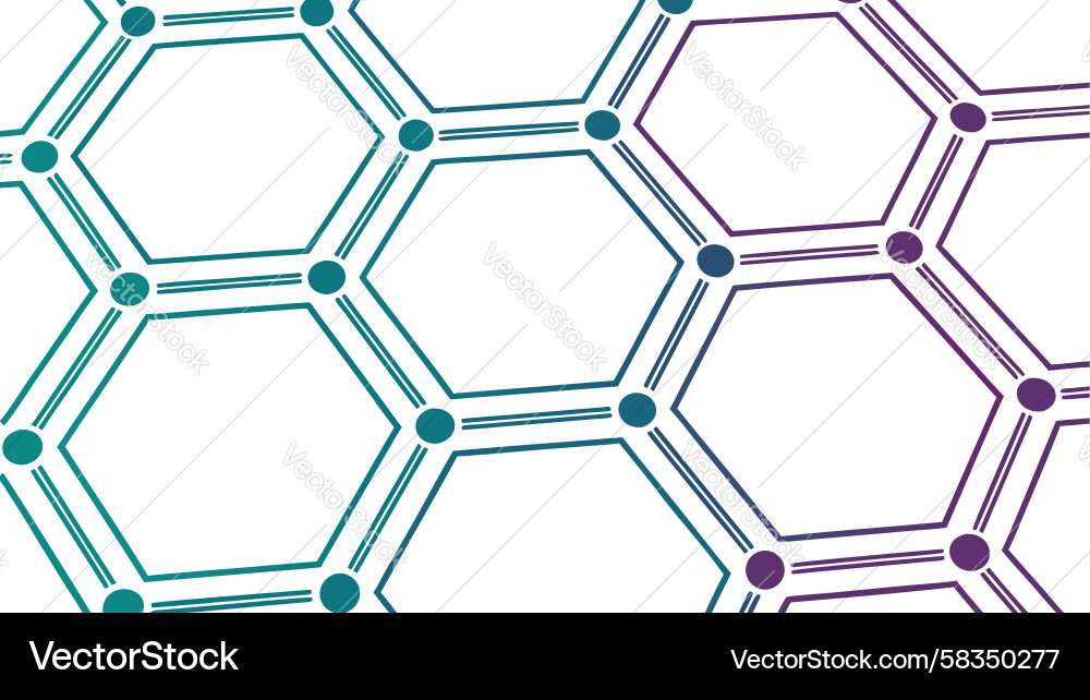 Hexagonal Gradient Honeycomb Pattern Vector Image