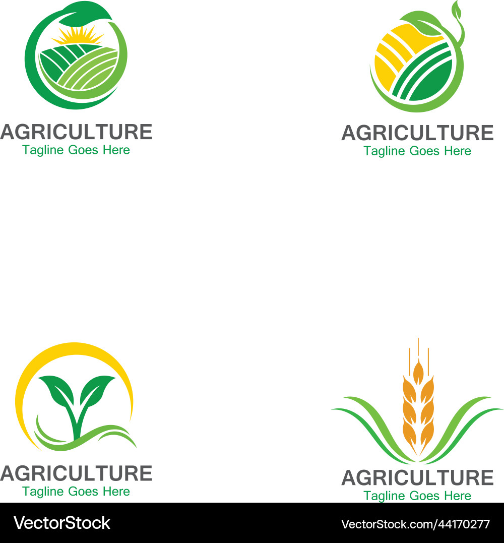 Landwirtschaft Weizen Logo Vorlage Icon Design Landwirtschaft Weizen Logo Vorlage Icon Design vektorbild